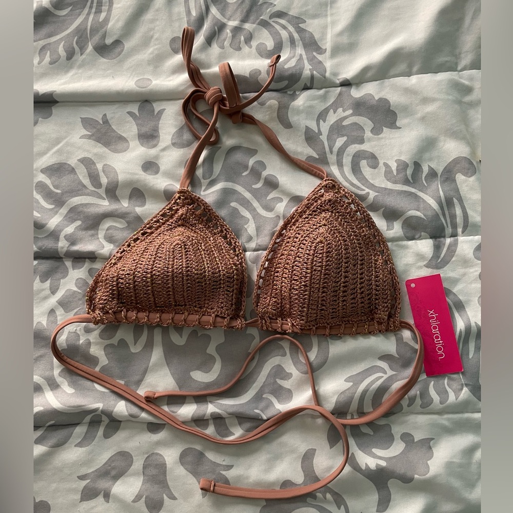 Knit Gold Foil swim top